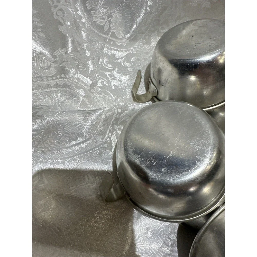 Vintage Aluminum Camping Cups Set 5